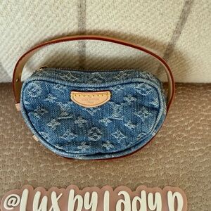 Louis Vuitton micro denim pochette Usually sold